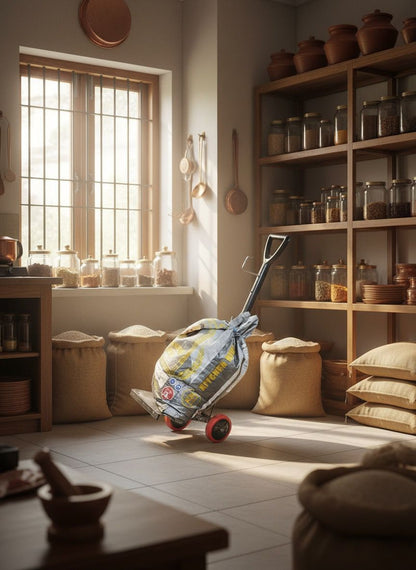 Multi-Purpose Trolley – Move LPG Cylinders, Rice Bags & Pots Effortlessly