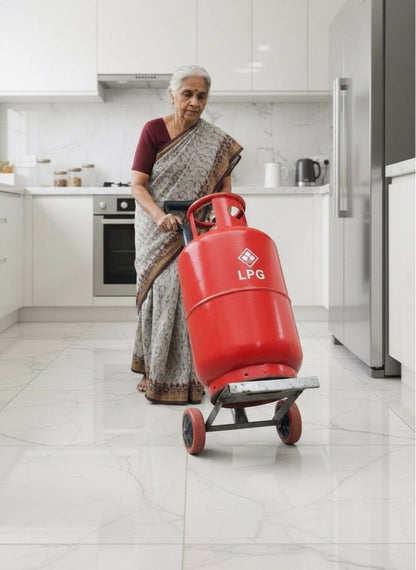 Multi-Purpose Trolley – Move LPG Cylinders, Rice Bags & Pots Effortlessly